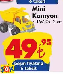 OYUNCAK MİNİ KAMYON  15X20X12 CM